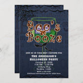 Boos & Booze Ghosts en vleermuizen Halloween Costu Kaart (Voorkant / Achterkant)