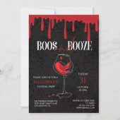 Boos & Booze Halloween Cocktail Party Uitnodiging (Voorkant)