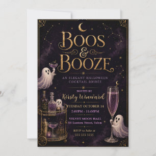 Boos & Booze Halloween Cocktail Soiree Kaart
