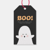 Boos & Booze Halloween Cute Ghost Bottle Label Cadeaulabel (Achterkant)