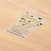 Boos & Booze Halloween Party Acryl Uitnodigingen (Laagn)