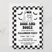 Boos & Booze Halloween Party Kaart (Voorkant)