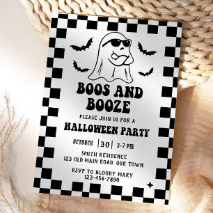 Boos & Booze Halloween Party Kaart