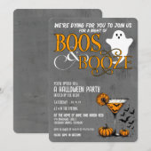 Boos & Booze Halloween Party Kaart (Voorkant / Achterkant)