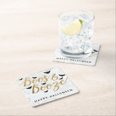 Boos & Booze Halloween Party Kartonnen Onderzetters (Insitu)