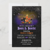 Boos & Booze Halloween Uitnodiging (Voorkant)