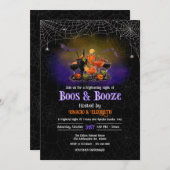Boos & Booze Halloween Uitnodiging (Voorkant / Achterkant)