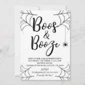 Boos & Booze Halloween Uitnodiging (Voorkant)