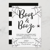 Boos & Booze Halloween Uitnodiging (Voorkant / Achterkant)