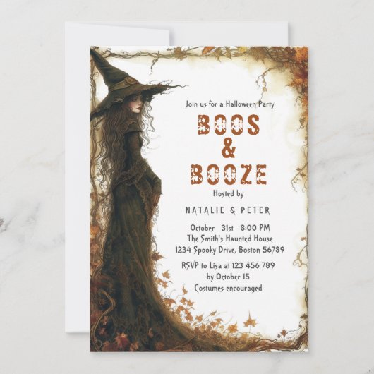 Boos & Booze I Witch Kaart (Voorkant)