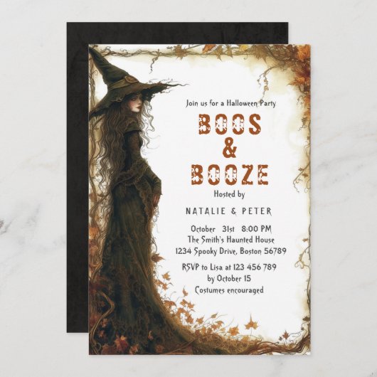 Boos & Booze I Witch Kaart (Voorkant / Achterkant)