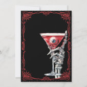 Boos & Booze Red Spooky Costume Halloween Party Kaart (Achterkant)