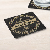 Boos & Booze  Skull | Halloween Custom Kartonnen Onderzetters (Schuin)