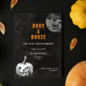 Boos & Booze Spooky Volwassen Halloween Feest Kaart