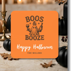 Boos & Booze Vintage Geest Vierkante Sticker