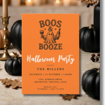 Boos & Booze Vintage Ghost Halloween-feest
