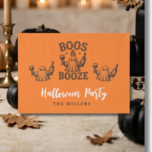 Boos & Booze Vintage Ghost Halloween Tissuepapier