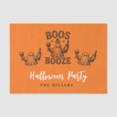 Boos & Booze Vintage Ghost Halloween Tissuepapier (Voorkant)