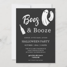 Boos & Booze Volwassen Halloween Chic Zwarte Uitno