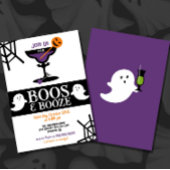 Boos & Booze Volwassen Halloween Feestuitnodiging Kaart