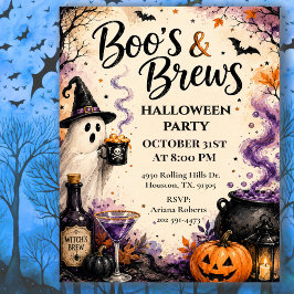 Boo's & Brews Halloween Cocktailparty Kaart
