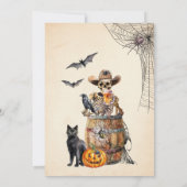 Boos & Brews Halloween Skull Beer Howdyween Party Kaart (Achterkant)