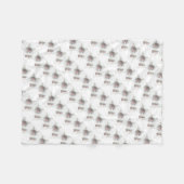 Boos Cute Kattengezicht Schets Fleece Deken (Voorkant (Horizontaal))