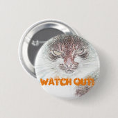 Boos Cute Kattengezicht Schets Ronde Button 5,7 Cm (Voorkant /achterkant)