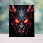 Boos demonisch kwaadaardig monster acryl bord (Neutraal)