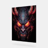 Boos demonisch kwaadaardig monster acryl bord (Hoek)