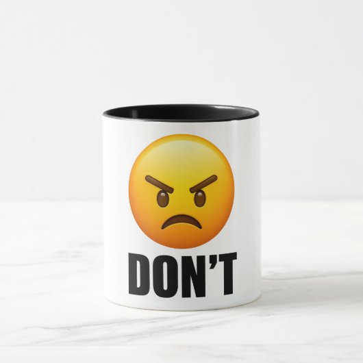 Boos Emoji GEEN Klassieke Mok (Midden)