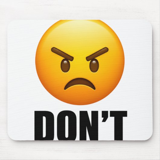 Boos Emoji Niet Muismat (Voorkant)