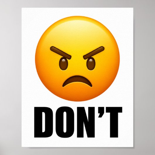 Boos Emoji NIET Poster (Voorkant)