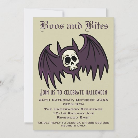 BOOS EN BITES HALLOEEN KAART (Voorkant)