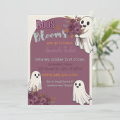 Boos en Bloemen Baby Shower Kaart (Staand voorkant)