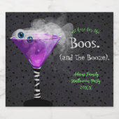 Boos en Booze Adult Halloween Cocktail Party Likeurfles Etiket (Enkel label)