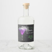 Boos en Booze Adult Halloween Cocktail Party Likeurfles Etiket (Voorkant)