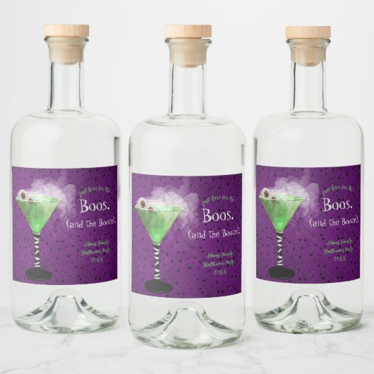 Boos en Booze Adult Halloween Cocktail Party Liqu Likeurfles Etiket (Flessen)
