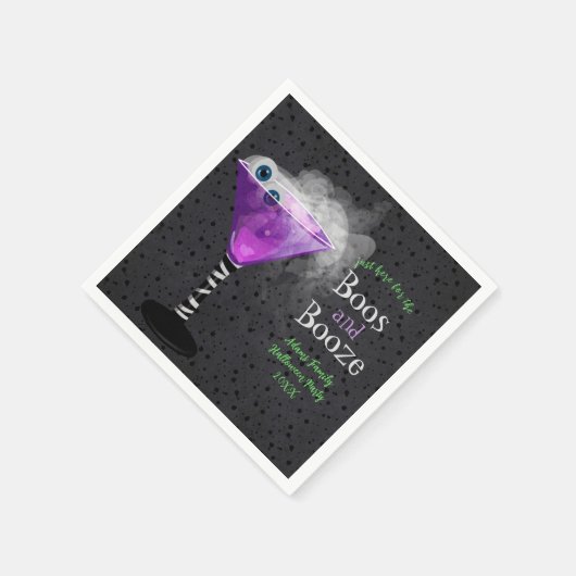 Boos en Booze Adult Halloween Cocktail Party Servet (Hoek)