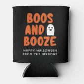 Boos en Booze Adult Halloween Ghost Koozie Cooler (Voorkant)