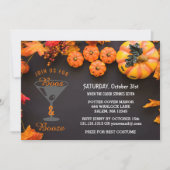 Boos en Booze Adult Halloween Party Zwart Sinaasap Kaart (Voorkant)