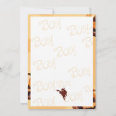 Boos en Booze Black Halloween Party Kaart (Achterkant)