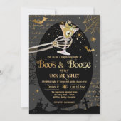 Boos en Booze Brews Volwassen Halloween Party Kaart (Voorkant)