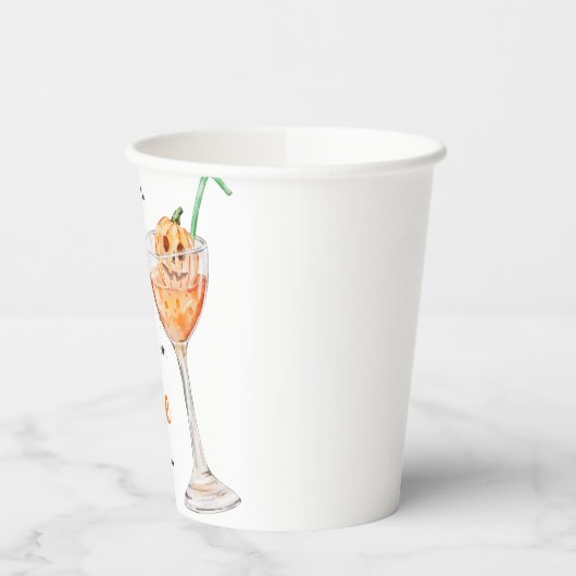 Boos en Booze Cocktail Halloween Party Papieren Bekers (Links)