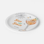 Boos en Booze Cocktail Halloween Party Papieren Bordje (Gekanteld)