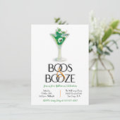 Boos en Booze Cocktail Modern Halloween Party IV Kaart (Staand voorkant)