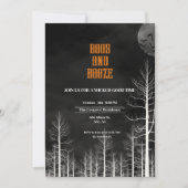 Boos En Booze Donkere Bossen Halloween Feest Kaart (Voorkant)
