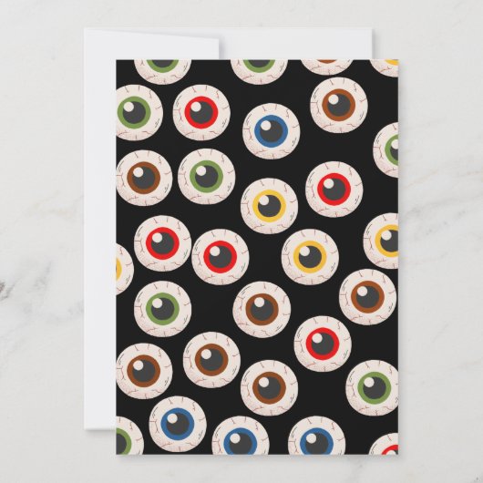 Boos en Booze Eyeballs Halloween Party uitnodiging (Achterkant)