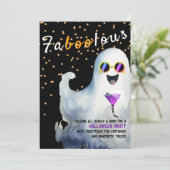 Boos en Booze Faboolous Volwassen Halloween Party Kaart (Staand voorkant)