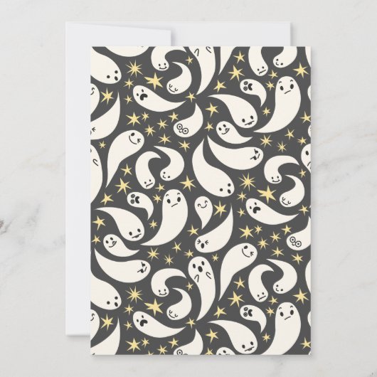 Boos en Booze Ghosts Halloween Party Kaart (Achterkant)